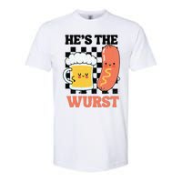 Oktoberfest German Drinking HeS The Wurst Couple Matching Softstyle CVC T-Shirt