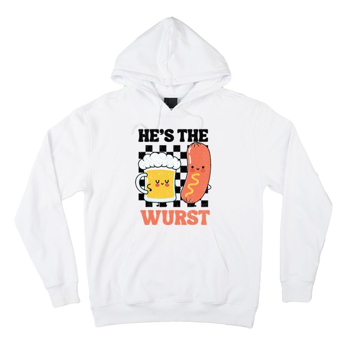 Oktoberfest German Drinking HeS The Wurst Couple Matching Hoodie