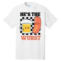 Oktoberfest German Drinking HeS The Wurst Couple Matching Tall T-Shirt