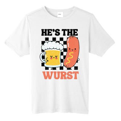 Oktoberfest German Drinking HeS The Wurst Couple Matching Tall Fusion ChromaSoft Performance T-Shirt