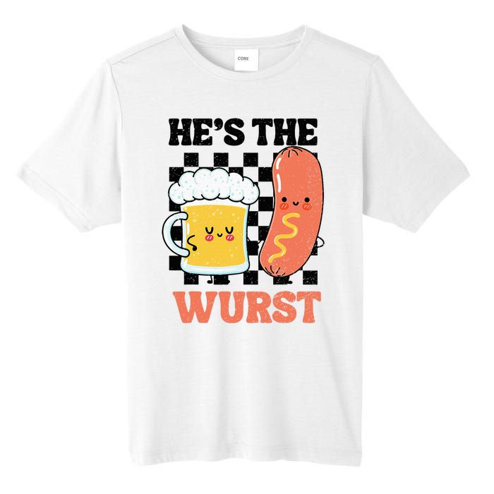 Oktoberfest German Drinking HeS The Wurst Couple Matching Tall Fusion ChromaSoft Performance T-Shirt