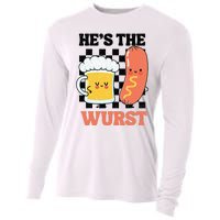 Oktoberfest German Drinking HeS The Wurst Couple Matching Cooling Performance Long Sleeve Crew