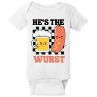 Oktoberfest German Drinking HeS The Wurst Couple Matching Baby Bodysuit