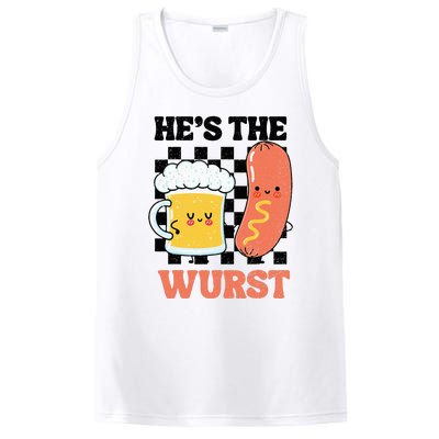 Oktoberfest German Drinking HeS The Wurst Couple Matching PosiCharge Competitor Tank