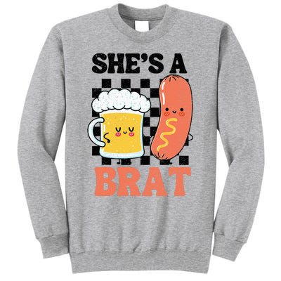 Oktoberfest German Drinking SheS A Brat Couple Matching Tall Sweatshirt