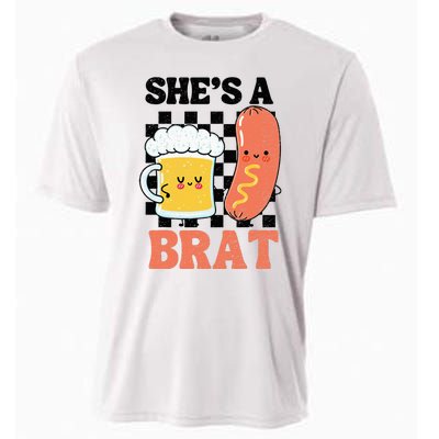 Oktoberfest German Drinking SheS A Brat Couple Matching Cooling Performance Crew T-Shirt