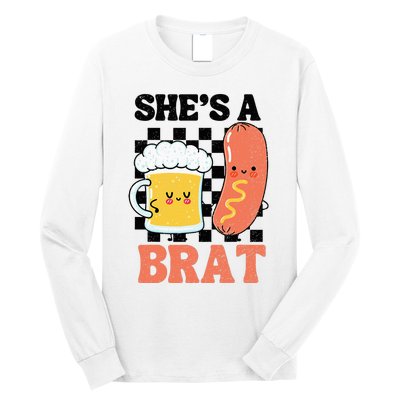 Oktoberfest German Drinking SheS A Brat Couple Matching Long Sleeve Shirt