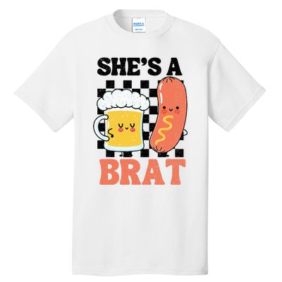 Oktoberfest German Drinking SheS A Brat Couple Matching Tall T-Shirt