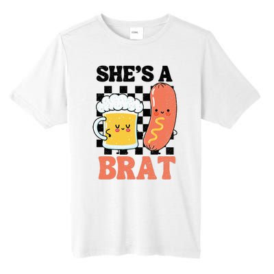 Oktoberfest German Drinking SheS A Brat Couple Matching Tall Fusion ChromaSoft Performance T-Shirt