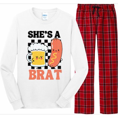 Oktoberfest German Drinking SheS A Brat Couple Matching Long Sleeve Pajama Set