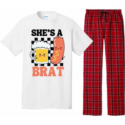 Oktoberfest German Drinking SheS A Brat Couple Matching Pajama Set