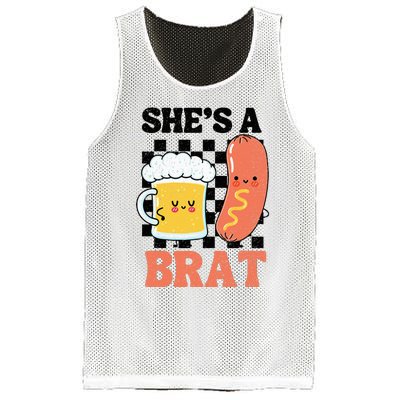 Oktoberfest German Drinking SheS A Brat Couple Matching Mesh Reversible Basketball Jersey Tank