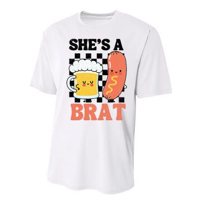 Oktoberfest German Drinking SheS A Brat Couple Matching Performance Sprint T-Shirt