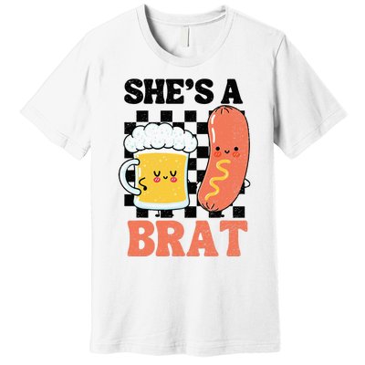 Oktoberfest German Drinking SheS A Brat Couple Matching Premium T-Shirt