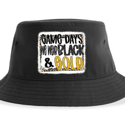 On Game Day Football We Wear Black And Gold School Spirit Sustainable Bucket Hat