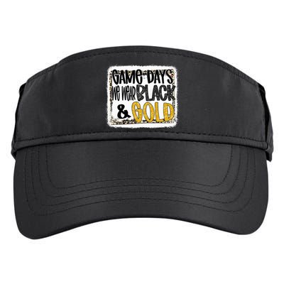 On Game Day Football We Wear Black And Gold School Spirit Adult Drive Performance Visor