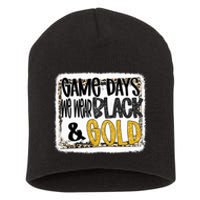 On Game Day Football We Wear Black And Gold School Spirit Short Acrylic Beanie