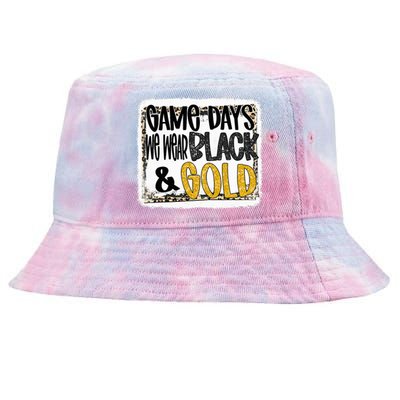 On Game Day Football We Wear Black And Gold School Spirit Tie-Dyed Bucket Hat