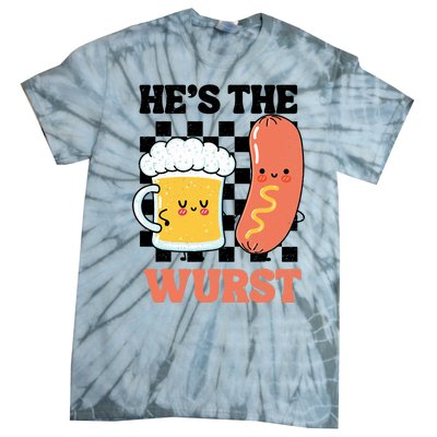 Oktoberfest German Drinking HeS The Wurst Couple Matching Tie-Dye T-Shirt