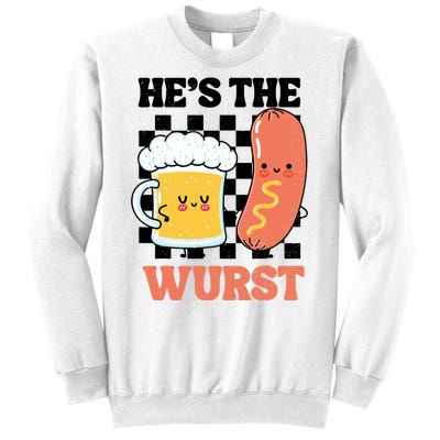 Oktoberfest German Drinking HeS The Wurst Couple Matching Sweatshirt