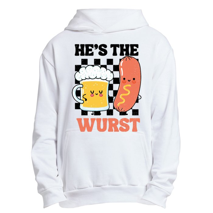 Oktoberfest German Drinking HeS The Wurst Couple Matching Urban Pullover Hoodie