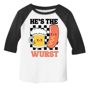 Oktoberfest German Drinking HeS The Wurst Couple Matching Toddler Fine Jersey T-Shirt