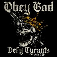 Obey God Defy Tyrants Skull Zip Tote Bag