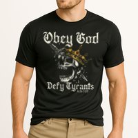 Obey God Defy Tyrants Skull Cooling Performance Crew T-Shirt