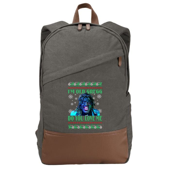 Old Gregg Do You Love Me Ugly Christmas Old Gregg Ugly Christmas Cotton Canvas Backpack