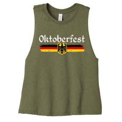 Oktoberfest German Drinking Women's Racerback Cropped Tank