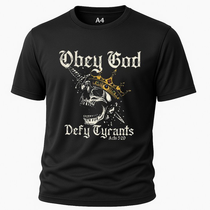Obey God Defy Tyrants Skull Cooling Performance Crew T-Shirt