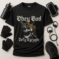 Obey God Defy Tyrants Skull Cooling Performance Crew T-Shirt