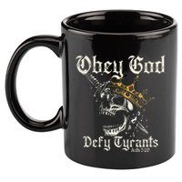 Obey God Defy Tyrants Skull 11oz C Handle Ceramic Mug