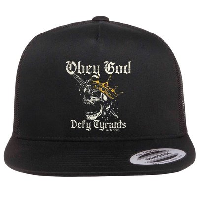 Obey God Defy Tyrants Skull Flatbill Hat