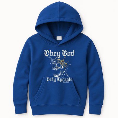 Obey God Defy Tyrants Skull Kids Hoodie
