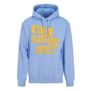 On Game Day Football We Wear Blue And Vibes Gold School Spirit Unisex Surf Hoodie