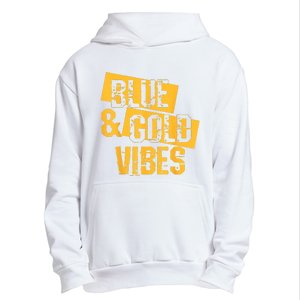 On Game Day Football We Wear Blue And Vibes Gold School Spirit Urban Pullover Hoodie