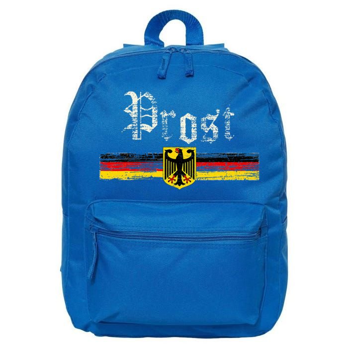 Oktoberfest German Flag Prost Vintage 16 in Basic Backpack