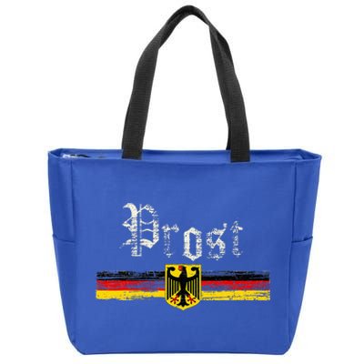 Oktoberfest German Flag Prost Vintage Zip Tote Bag