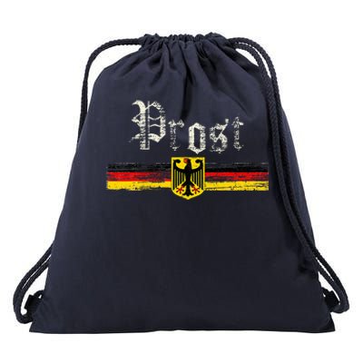 Oktoberfest German Flag Prost Vintage Drawstring Bag