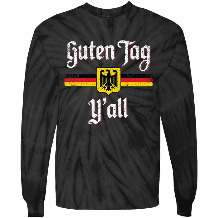 Oktoberfest German Flag Prost Guten Tag YAll Tie-Dye Long Sleeve Shirt