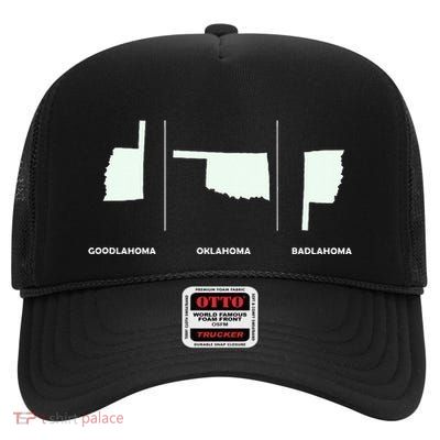 Oklahoma Gift For A Man Or Woman From Oklahoma High Crown Mesh Back Trucker Hat