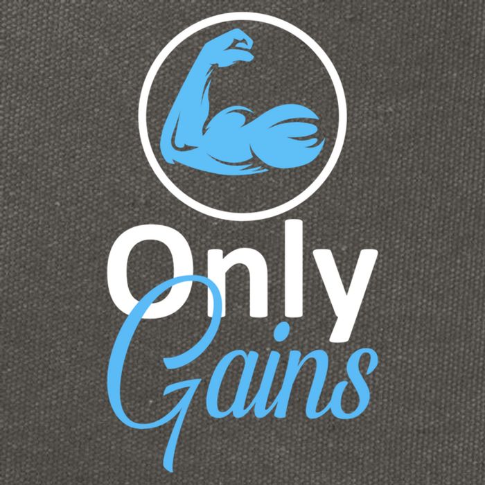 Only Gains Funny Gym Fitness Workout Parody Cotton Canvas Backpack