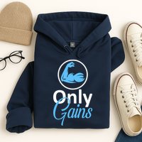 Only Gains Funny Gym Fitness Workout Parody Hoodie