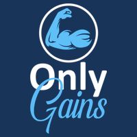 Only Gains Funny Gym Fitness Workout Parody Flat Bill Trucker Hat