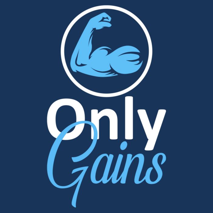 Only Gains Funny Gym Fitness Workout Parody Flat Bill Trucker Hat