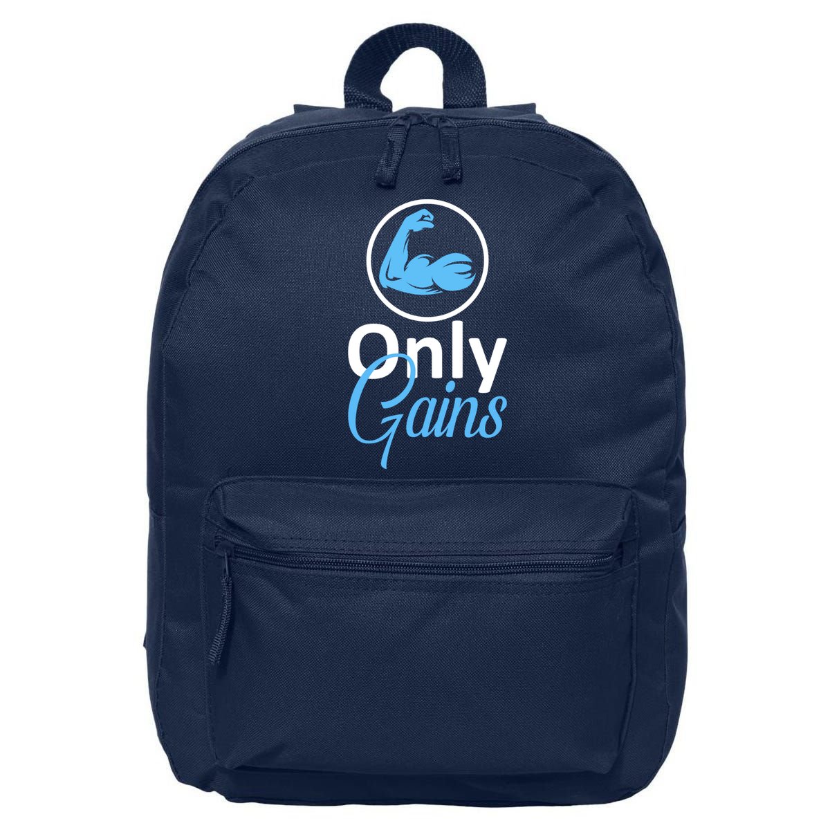Only Gains Funny Gym Fitness Workout Parody 16 in Basic Backpack