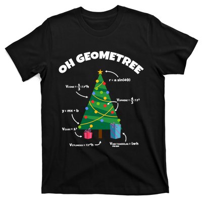 Oh Geometree Funny Christmas Tree Math Teacher T-Shirt