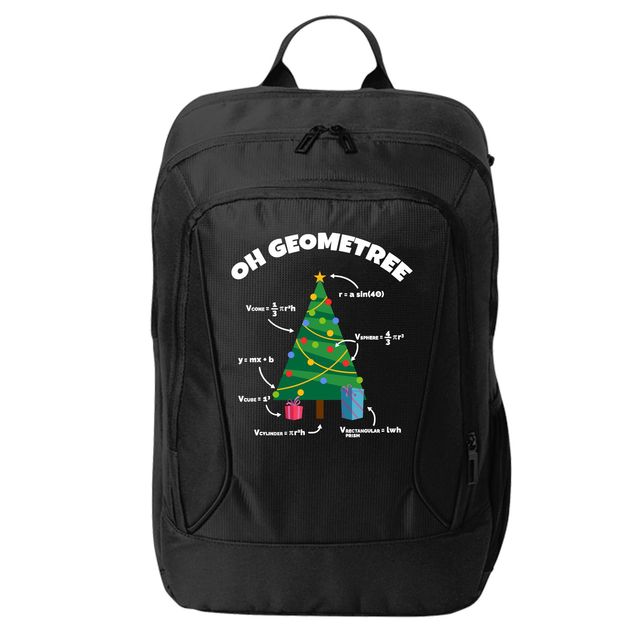 Oh Geometree Funny Christmas Tree Math Teacher City Backpack