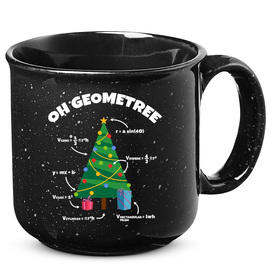 Oh Geometree Funny Christmas Tree Math Teacher 15oz Campfire Ceramic Mug